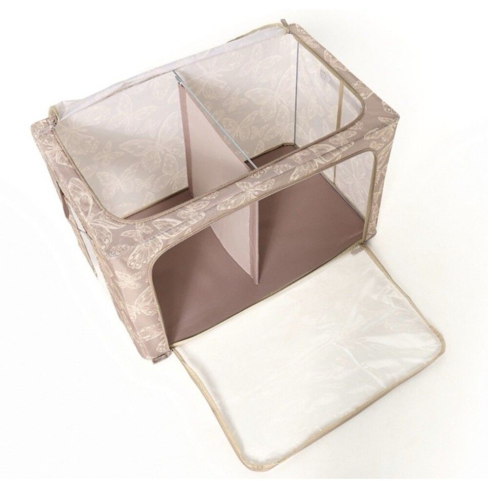 Periea Set of 2 Jumbo Boxes with Removable Dividers - Gray Chevron - Picture 4 of 5